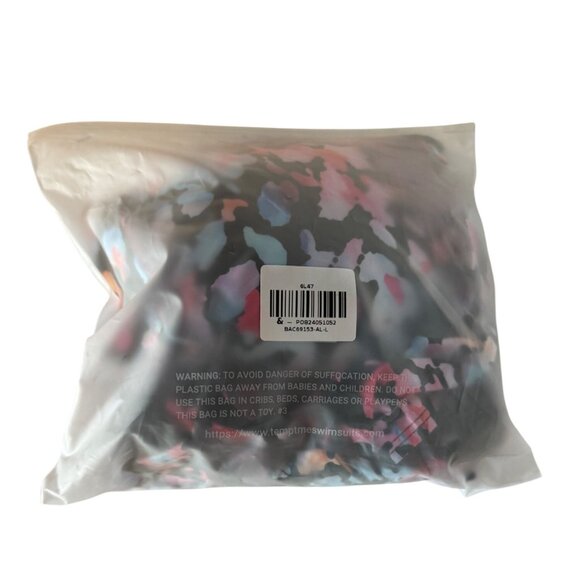 Tempt Me Two Piece Womens Bikini Size L Multicolor Animal Print Halter Padded To - Picture 3 of 12